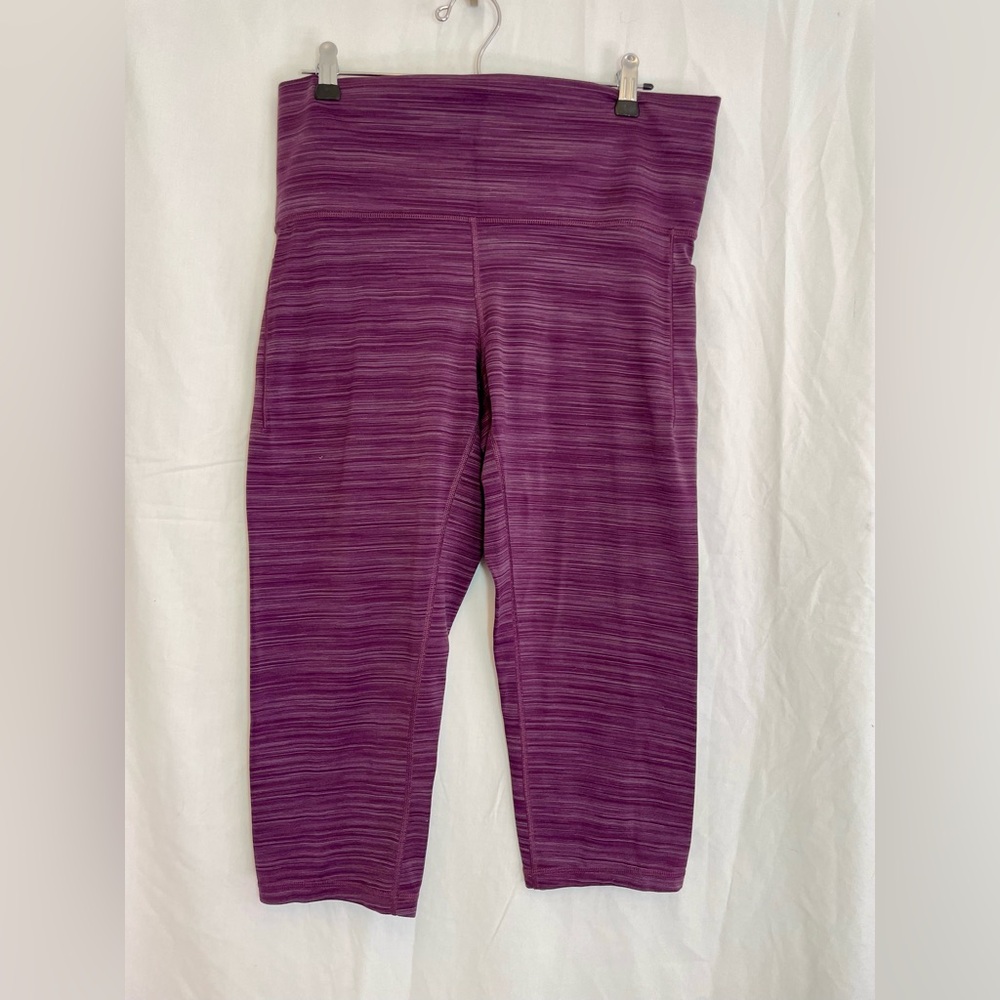 Athleta Purple Leggings with Textured Design